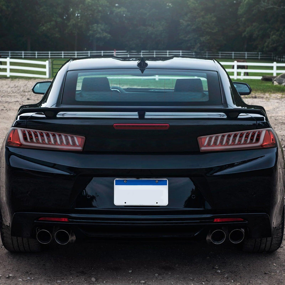 Spec-D Tail Lights Chevy Camaro (2016-2017-2018) Sequential LED Turn Signal - Black / Red / Smoke