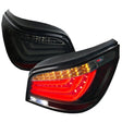 LED Tail Lights BMW E60 5 Series (04-07) Red / Chrome / Black - K2 Industries