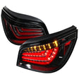 LED Tail Lights BMW E60 5 Series (04-07) Red / Chrome / Black - K2 Industries
