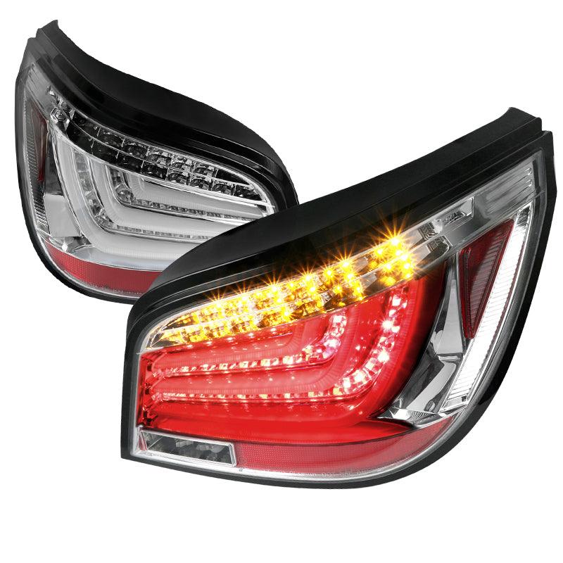 LED Tail Lights BMW E60 5 Series (04-07) Red / Chrome / Black - K2 Industries