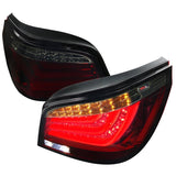 LED Tail Lights BMW E60 5 Series (04-07) Red / Chrome / Black - K2 Industries