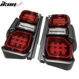 2021-2024 Ford Bronco Red LED Tail Lights Rear Lamps Assembly Pair