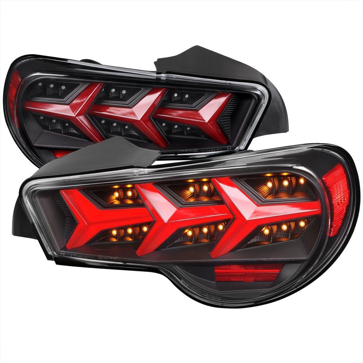 Tail Lights Scion FRS / BRZ (2013-2016) Lambo Aventador Style w/ Sequential LED - K2 Industries