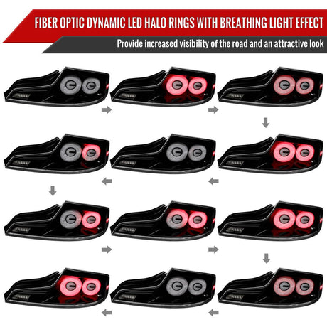 Infiniti G35 Coupe LED Sequential w/ Breathing Light Effect Tail Lights (2003-2007) - K2 Industries