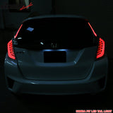 Fits 14-17 Honda FIT JAZZ LEDBar Tail Lights Switchback - Red Clear