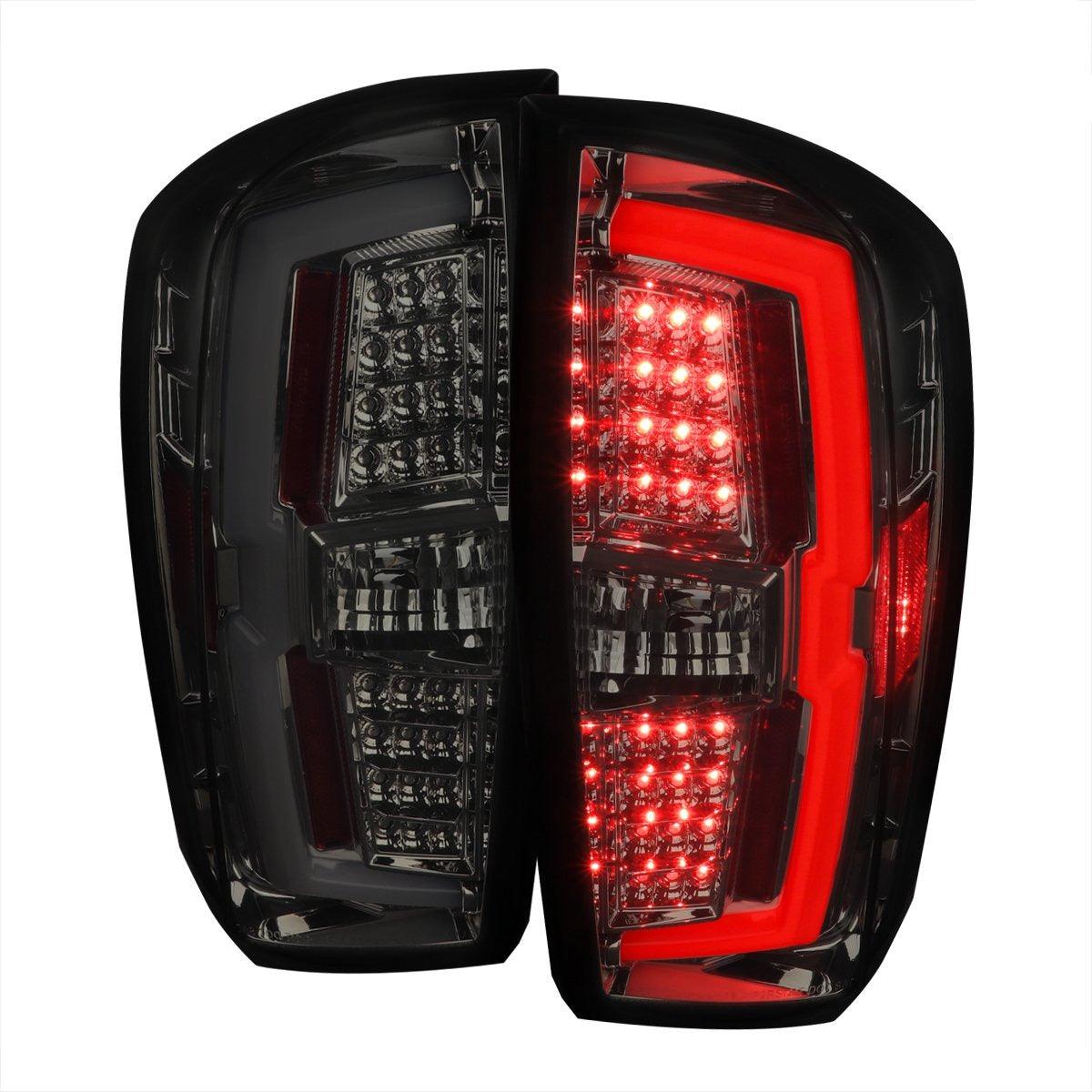 Spec-D Tail Lights Toyota Tacoma (2016-2021) LED BAR - Smoked, Clear or Black