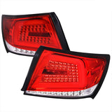 Tail Lights Subaru Impreza & WRX & STI Sedan (08-14) Sequential LED Bar - Black / Smoked / Red - K2 Industries