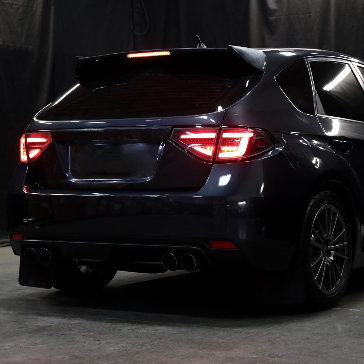 Tail Lights Subaru Impreza / WRX / STI Hatchback (08-14) Sequential LED - Black / Smoked / Red - K2 Industries