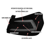 Tail Lights Subaru WRX & STI (15-21) Sequential LED - TR Style Black / Smoked / Red - K2 Industries