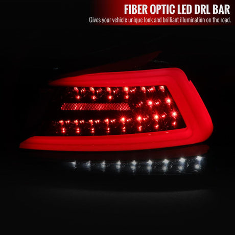 Tail Lights Subaru WRX & STI (15-21) Sequential LED - TR Style Black / Smoked / Red - K2 Industries