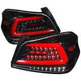 Tail Lights Subaru WRX & STI (15-21) Sequential LED - TR Style Black / Smoked / Red - K2 Industries