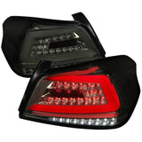 Tail Lights Subaru WRX & STI (15-21) Sequential LED - TR Style Black / Smoked / Red - K2 Industries