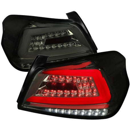 Tail Lights Subaru WRX & STI (15-21) Sequential LED - TR Style Black / Smoked / Red - K2 Industries