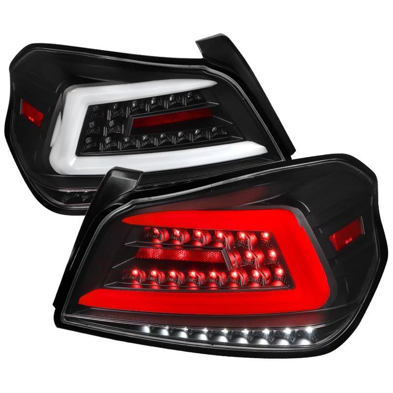 Tail Lights Subaru WRX & STI (15-21) Sequential LED - TR Style Black / Smoked / Red - K2 Industries