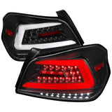 Tail Lights Subaru WRX & STI (15-21) Sequential LED - TR Style Black / Smoked / Red - K2 Industries