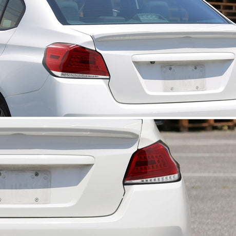 Tail Lights Subaru WRX & STI (15-21) Sequential LED - TR Style Black / Smoked / Red - K2 Industries