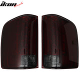 Fits 07-13 Chevy Silverado LED C Tail Light Housing Red Smoke Lens