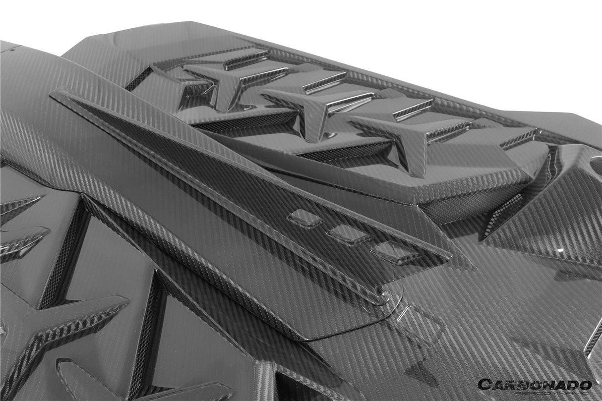 2011-2021 Lamborghini Aventador Coupe CA Style Carbon Fiber Engine Hood And Wing  | Fits LP700, LP720, LP750, LP740