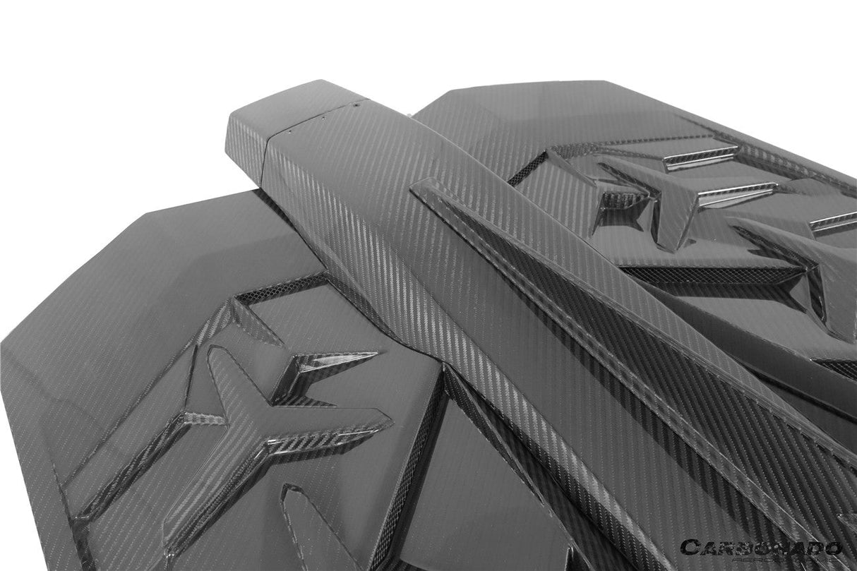 2011-2021 Lamborghini Aventador Coupe CA Style Carbon Fiber Engine Hood And Wing  | Fits LP700, LP720, LP750, LP740