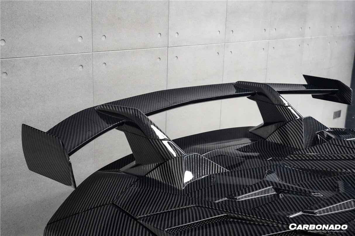 2011-2021 Lamborghini Aventador Coupe CA Style Carbon Fiber Engine Hood And Wing  | Fits LP700, LP720, LP750, LP740