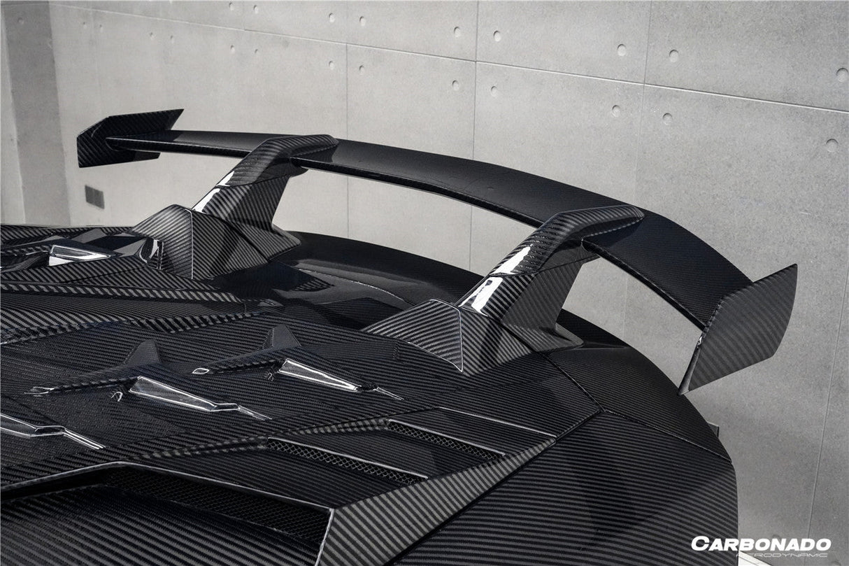 2011-2021 Lamborghini Aventador Coupe CA Style Carbon Fiber Engine Hood And Wing  | Fits LP700, LP720, LP750, LP740