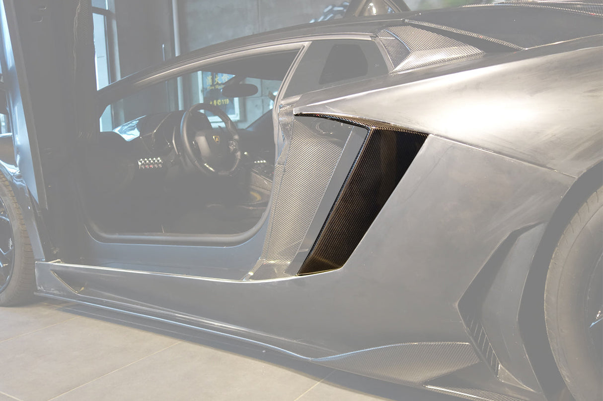 2011-2016 Lamborghini Aventador LP700 Coupe BKSS Style Carbon Fiber Quarter Panel Fender Vent Outside