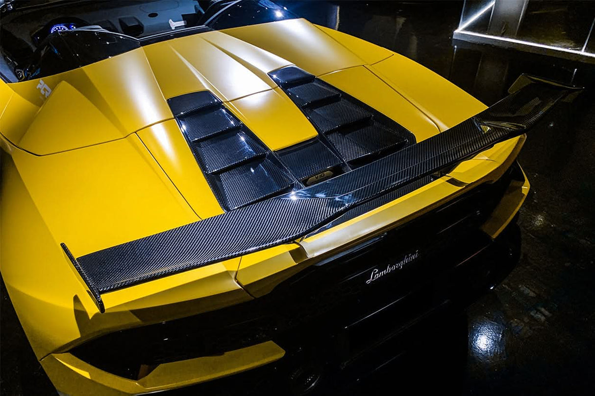 2015-2025 Lamborghini Huracan LP610 & LP580 & EVO & Tecnica  OD Style Dry Carbon Trunk Spoiler Wing With Base
