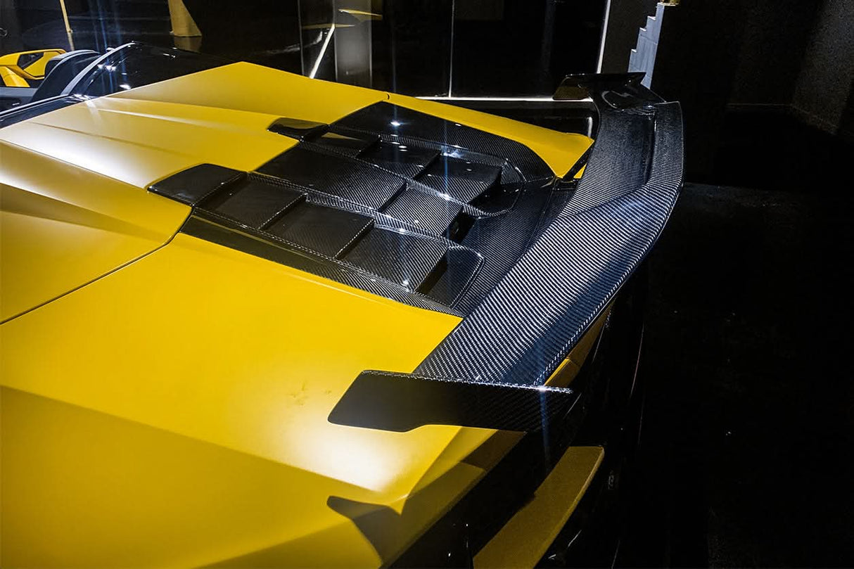 2015-2025 Lamborghini Huracan LP610 & LP580 & EVO & Tecnica  OD Style Dry Carbon Trunk Spoiler Wing With Base