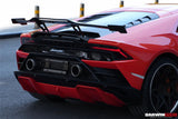 2015-2025 Lamborghini Huracan LP610 & LP580 & EVO & Tecnica  OD Style Dry Carbon Trunk Spoiler Wing With Base
