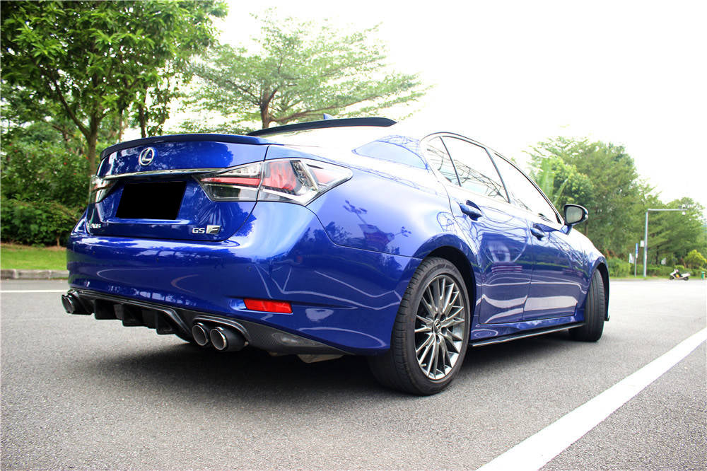 2015-2020 Lexus GS GSF AM Style Carbon Fiber Rear Lip With exhaust tips
