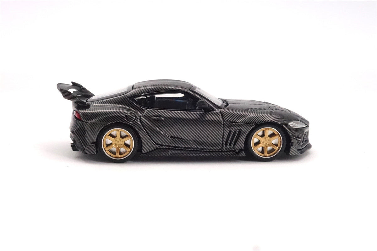 Limited Edition 1:64 Scale Diecast Toyota GR Supra A90 A91 Wide Body Model | Darwinpro And XCARTOYS BKSSII Carbon Fiber Kit