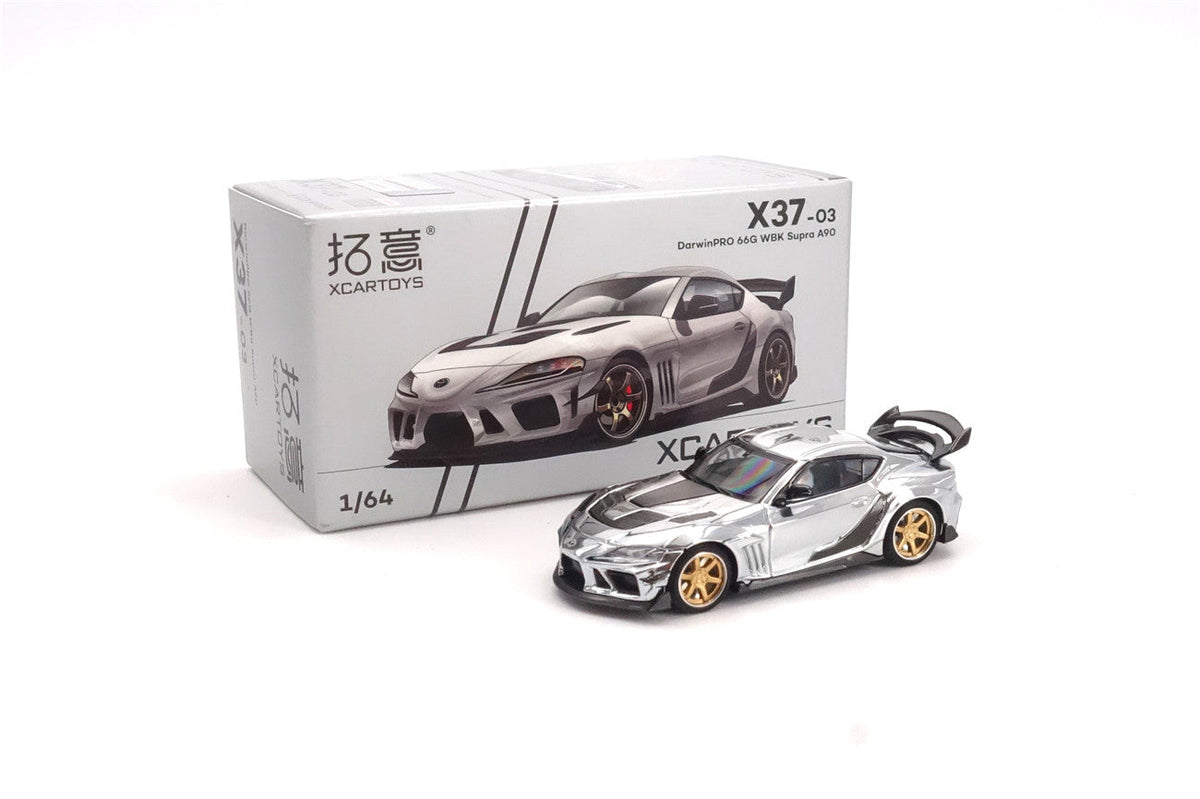Limited Edition 1:64 Scale Diecast Toyota GR Supra A90 A91 Wide Body Model | Darwinpro And XCARTOYS BKSSII Carbon Fiber Kit