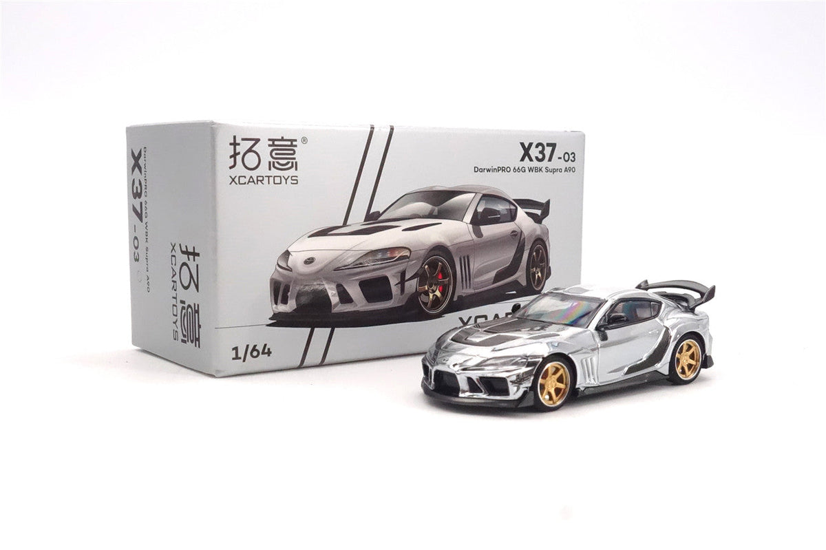 Limited Edition 1:64 Scale Diecast Toyota GR Supra A90 A91 Wide Body Model | Darwinpro And XCARTOYS BKSSII Carbon Fiber Kit