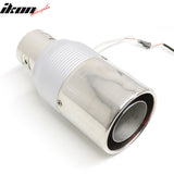 Universal Auto Car Rear Exhaust Pipe Tail Muffler Tip Round Single Outlet Chrome