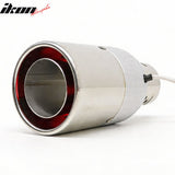Universal Auto Car Rear Exhaust Pipe Tail Muffler Tip Round Single Outlet Chrome