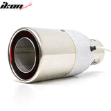 Universal Auto Car Rear Exhaust Pipe Tail Muffler Tip Round Single Outlet Chrome