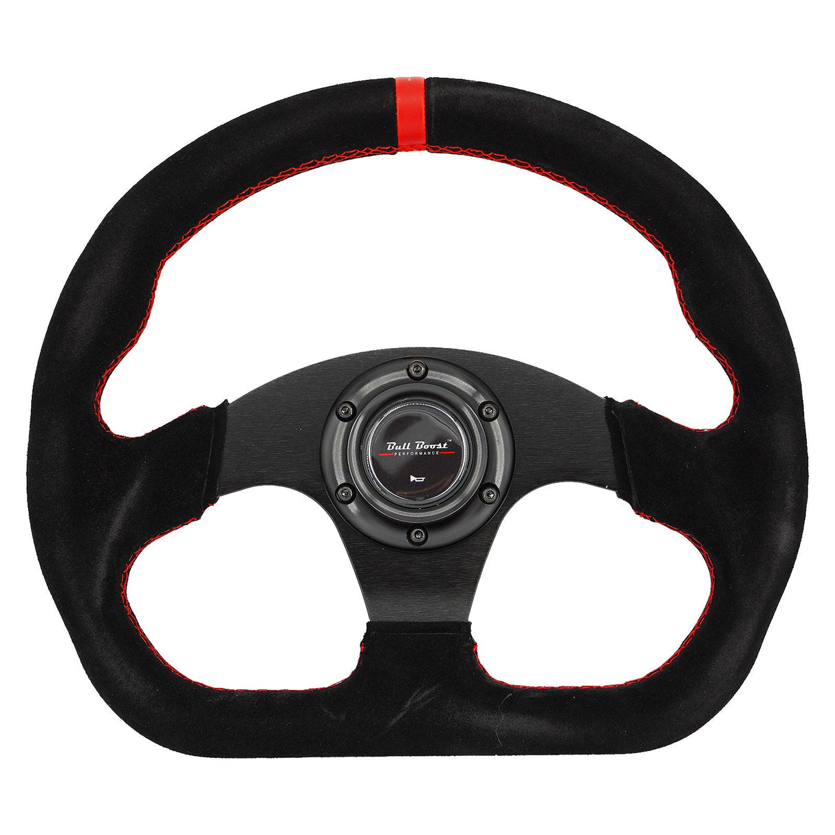 Lightweight Flat Racing Billet 6-Bolt Steering Wheel Black Alcantara Quadro