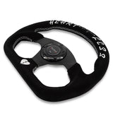 Heartbreak Lightweight Flat Racing Billet 6-Bolt Steering Wheel Black Alcantara Quadro