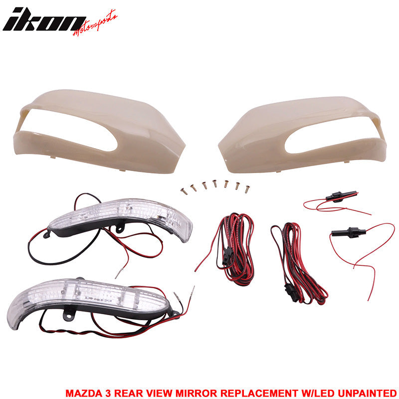 2004-2009 Mazda 3 Side Mirror Outer Shell LED Turn Signal Light