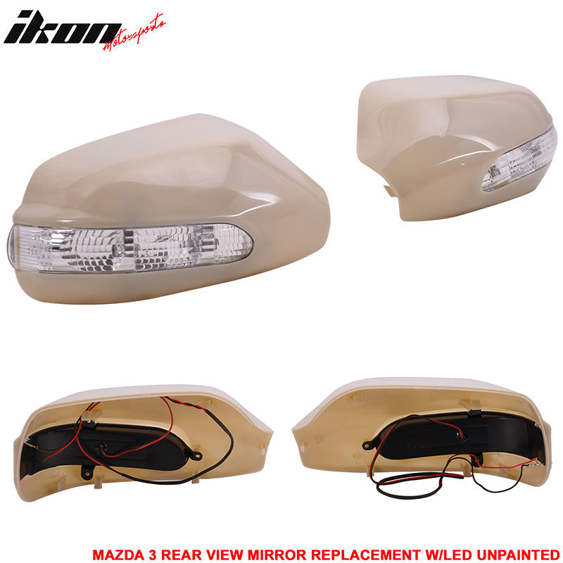 2004-2009 Mazda 3 Side Mirror Outer Shell LED Turn Signal Light
