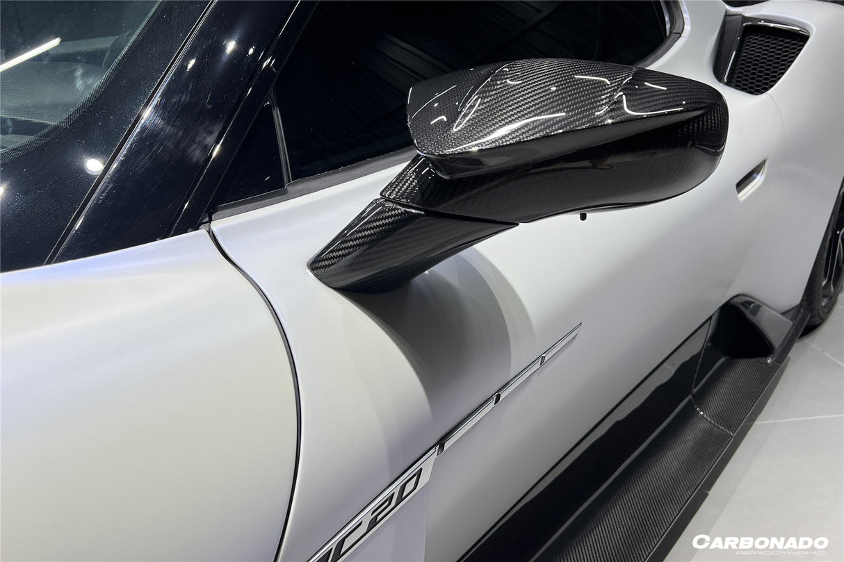2020-UP Maserati MC20 MCPura MSY Style DRY Carbon Fiber Mirror Housing Replacement