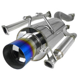 Spec-D Tuning Exhaust Honda Civic Si EX LX DX Coupe/Sedan (06-11) Polished / Blue Burnt Tip N1