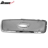 2004-2008 Ford F-150 Front Bumper Hood Grille Grill Cover Chrome Mesh Style