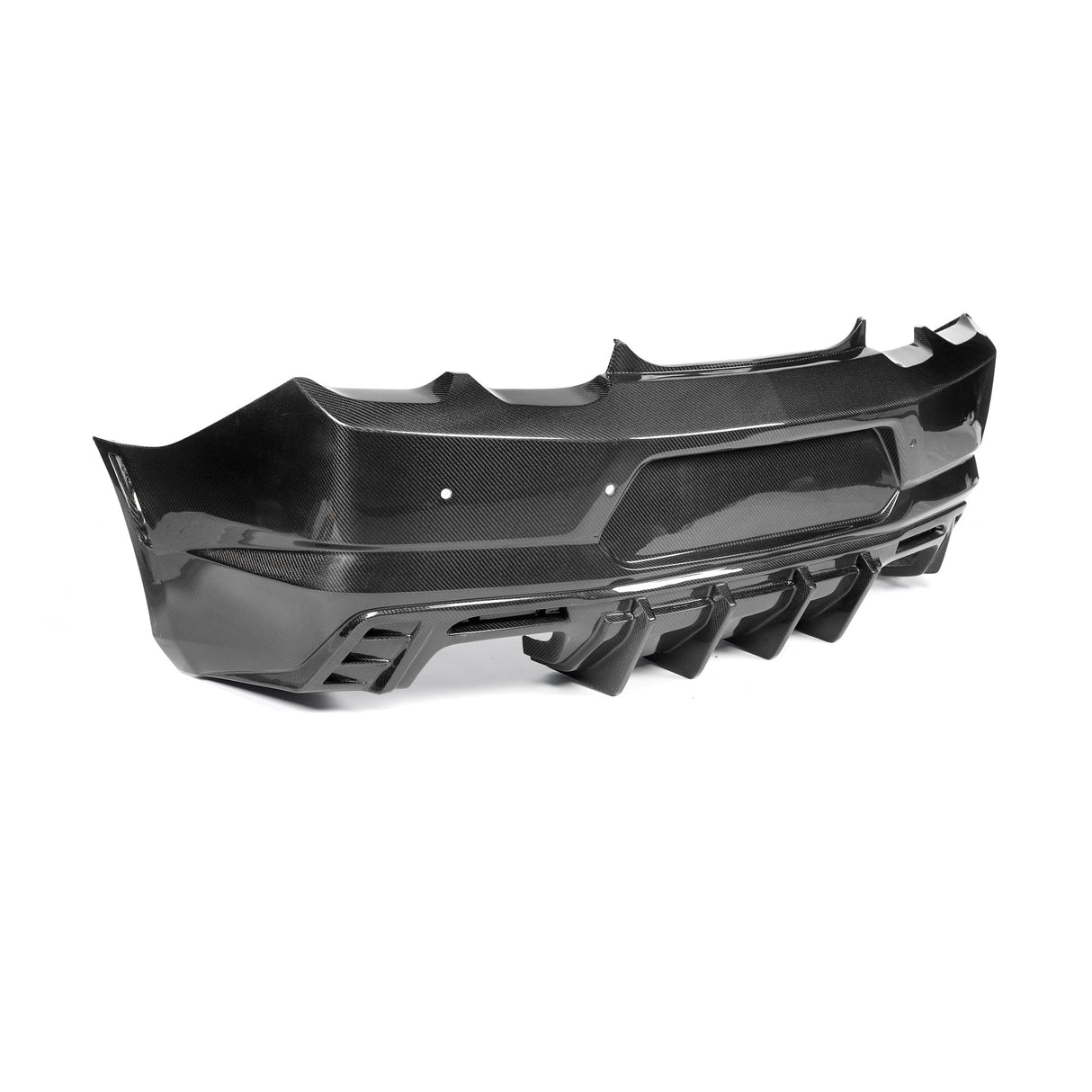2019-2025 Camaro RS/SS/ZL1 Gloss Double Sided Carbon Fiber Rear Bumper w/Rear Diffuser Quad Tips 1pc
