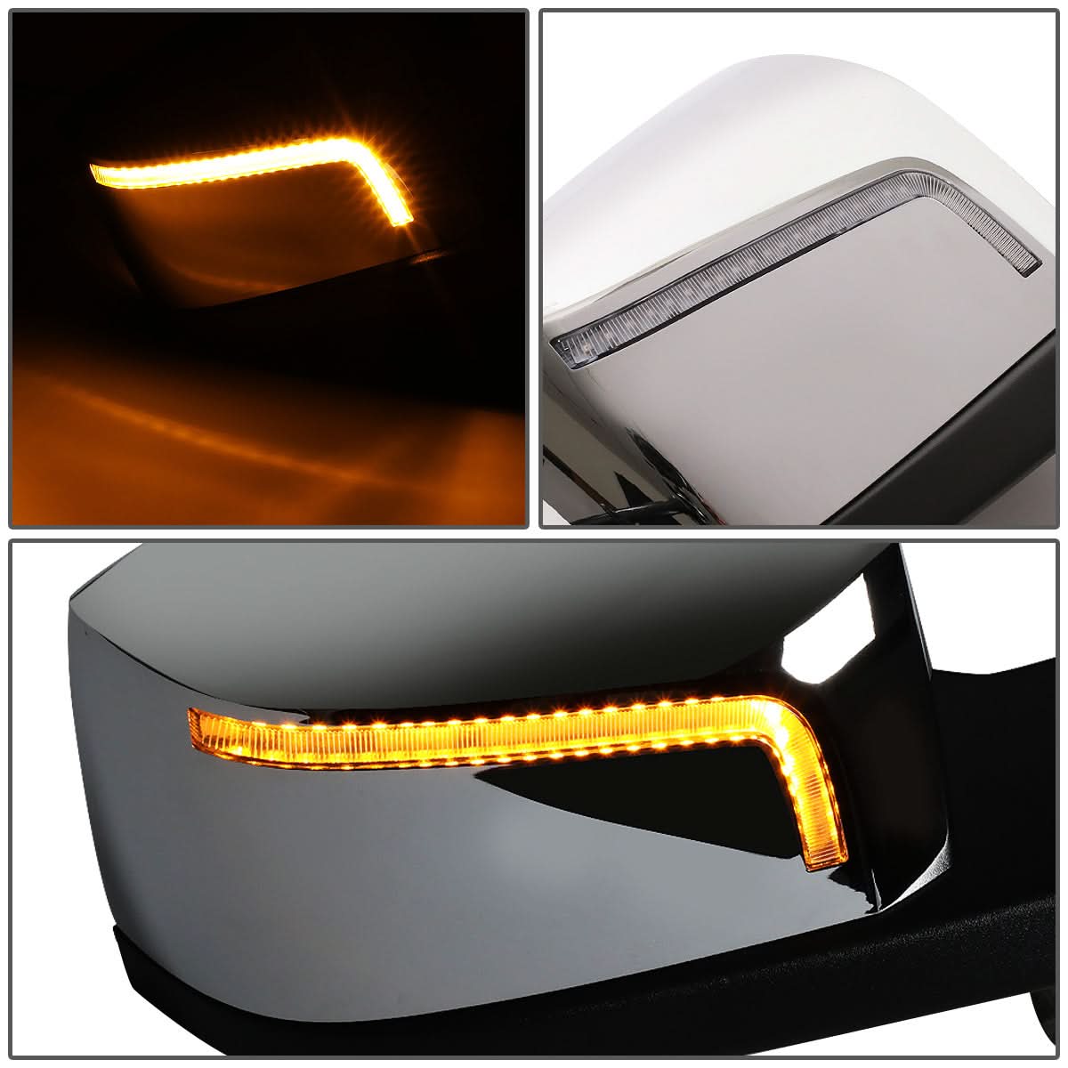 04-18 Volvo VN Series Chrome Sequential LED Hood Mirror Manual