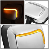 08-17 Freightliner Cascadia Hood Mirror w/ Sequential LED Chrome