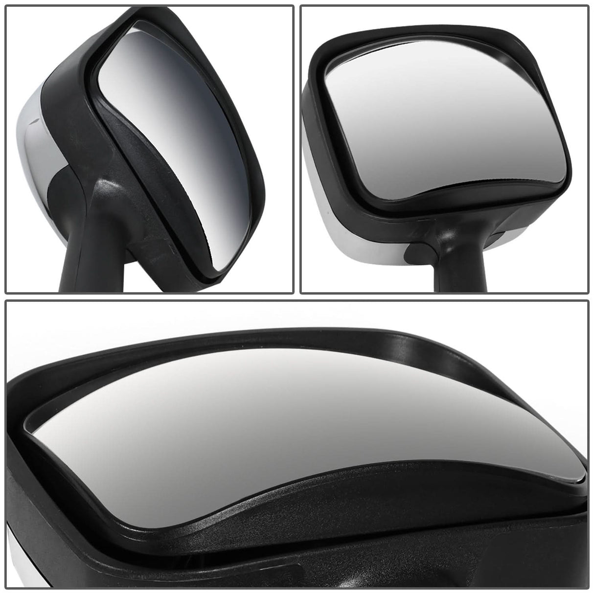 08-17 Freightliner Cascadia Hood Mirror - Manual Chrome Sequential LED