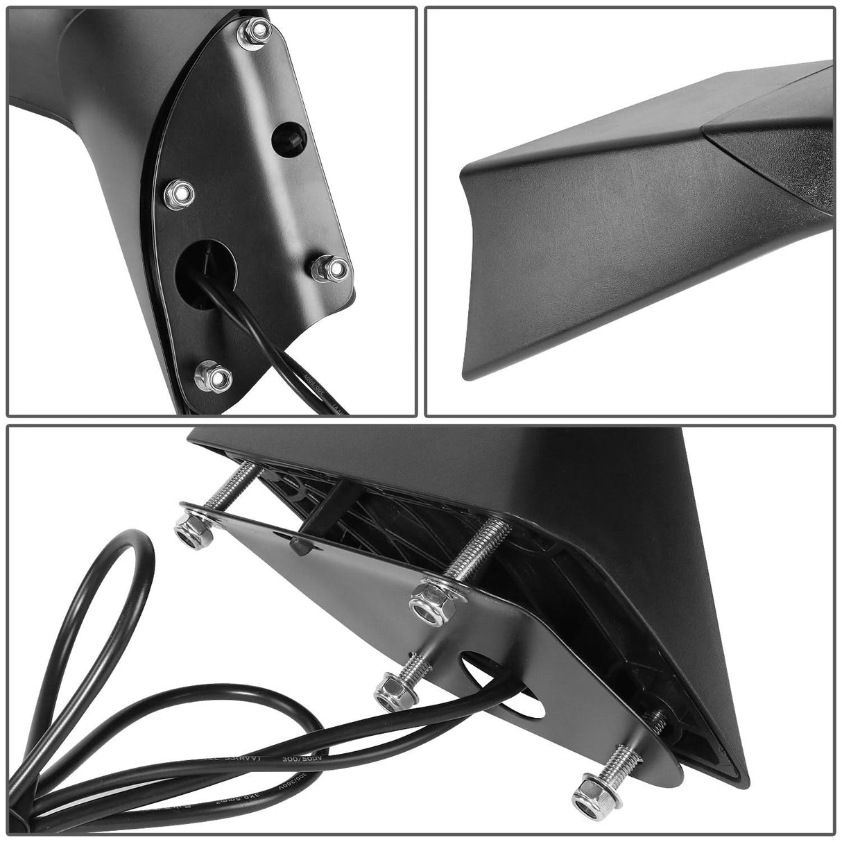 18-21 Volvo VNL Hood Mirror with Amber Chasing LED L-Pattern