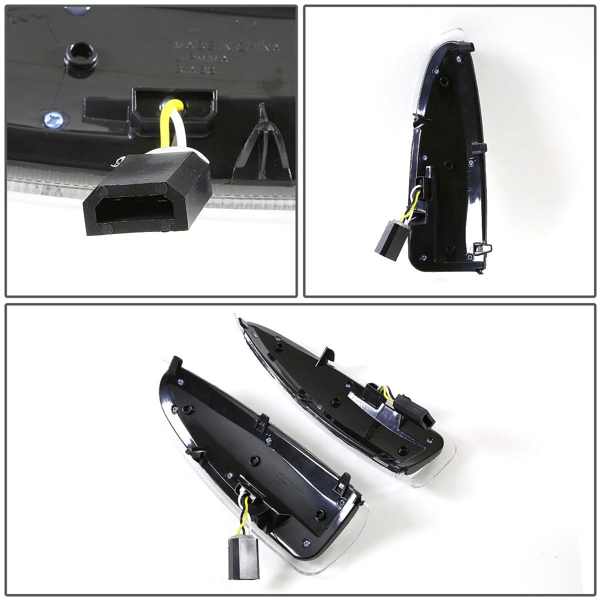 00-07 Ford F-250 F-350 Towing Mirror Side Lights - Chrome/Amber LED