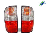 2001-2004 Toyota Tacoma Red/Clear Tail Lights
